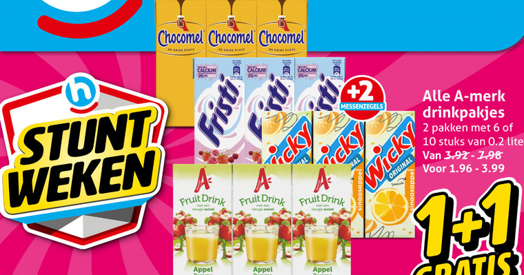 Chocomel   chocolademelk, drinkyoghurt folder aanbieding bij  Hoogvliet - details