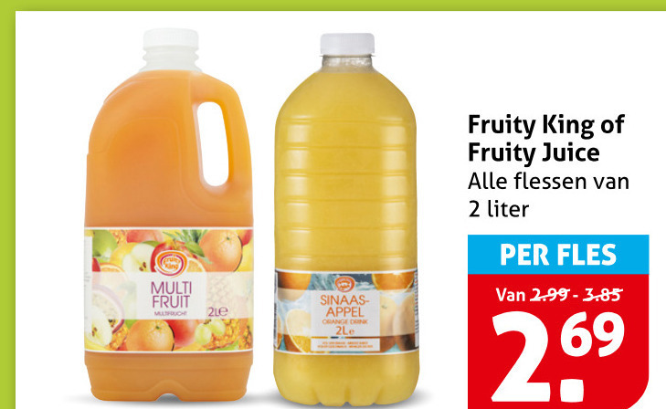 Fruity King   fruitdrank folder aanbieding bij  Hoogvliet - details