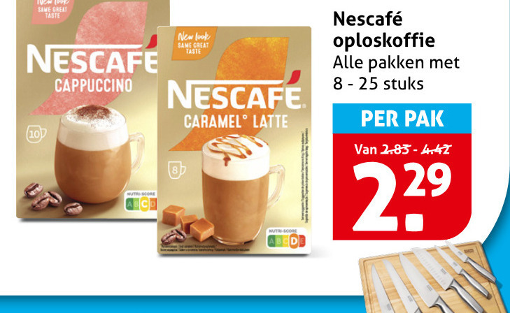 Nescafe   oploskoffie folder aanbieding bij  Hoogvliet - details