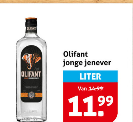 olifant jenever jonge liter folder aanbieding bij Hoogvliet Olifant jenever folder aanbieding bij Hoogvliet - details