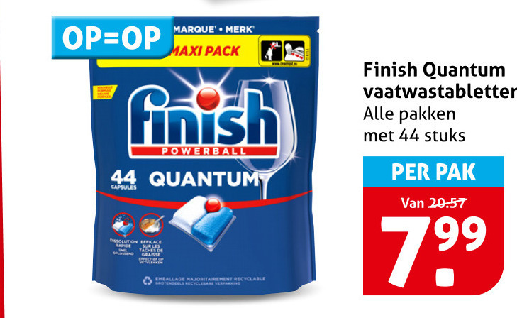 Finish   vaatwasmiddel folder aanbieding bij  Hoogvliet - details