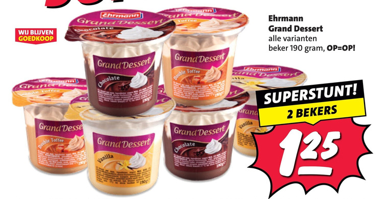 Ehrmann   toetje folder aanbieding bij  Nettorama - details