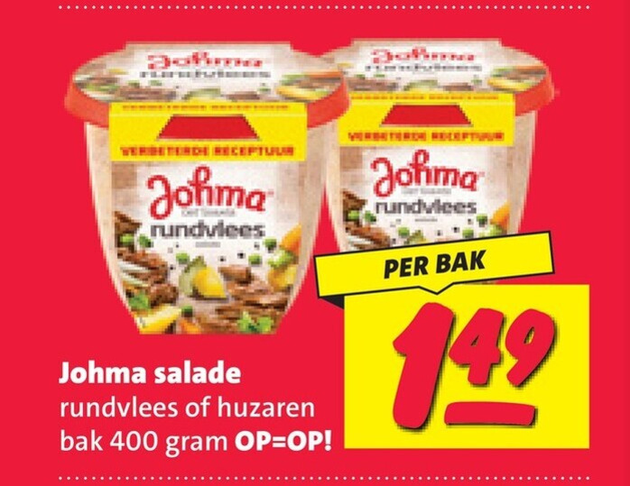 Johma   huzarensalade folder aanbieding bij  Nettorama - details