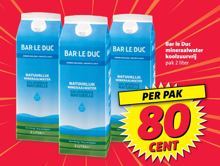 Bar le Duc   mineraalwater folder aanbieding bij  Nettorama - details