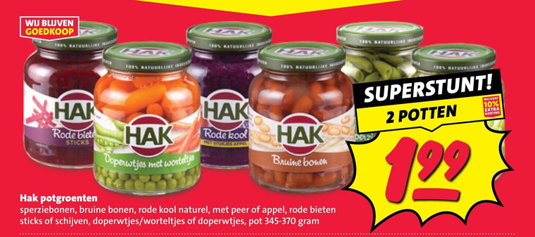 Hak   groenteconserven folder aanbieding bij  Nettorama - details