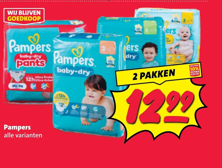 Pampers   luiers, luierbroekjes folder aanbieding bij  Nettorama - details