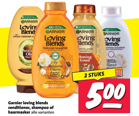Garnier Loving Blends   shampoo, conditioner folder aanbieding bij  Nettorama - details