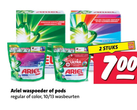 Ariel   wasmiddel folder aanbieding bij  Nettorama - details