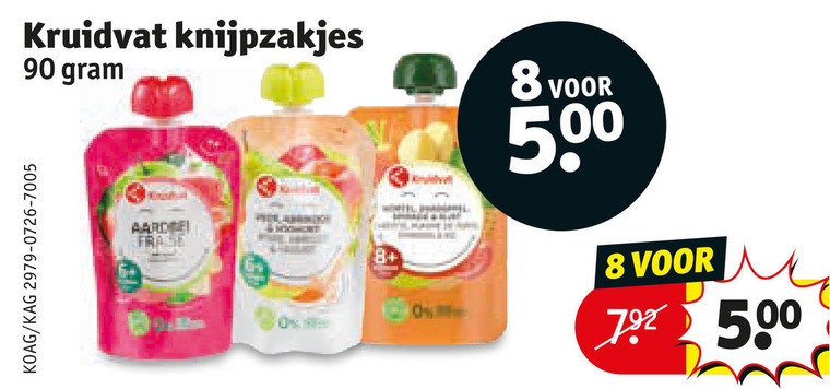 kruidvat huismerk babyvoeding 8 90 500 knijpzakjes frase folder aanbieding bij Kruidvat Kruidvat Huismerk babyvoeding folder aanbieding bij Kruidvat - details