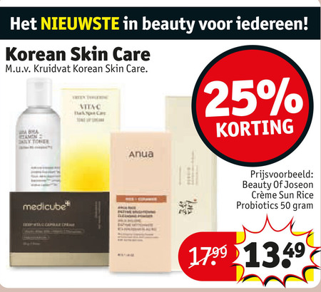 huidverzorging 25 50 beauty korean skin care kruidvat joseph sun rice folder aanbieding bij Kruidvat