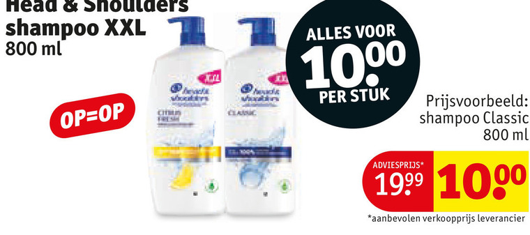 head and shoulders shampoo 1000 xxl ml citrus classic stuk folder aanbieding bij Kruidvat Head and Shoulders shampoo folder aanbieding bij Kruidvat - details