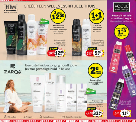 Therme   huidverzorging, deodorant folder aanbieding bij  Kruidvat - details