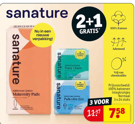 Sanature   inlegkruisjes folder aanbieding bij  Kruidvat - details