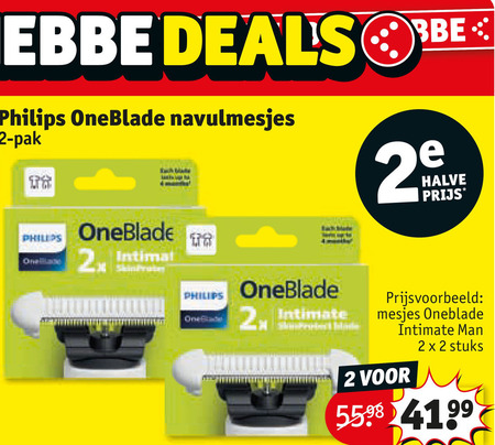 Philips   scheermesjes folder aanbieding bij  Kruidvat - details