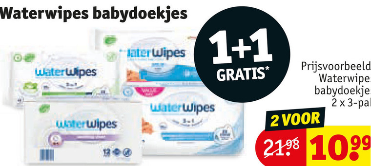 Waterwipes   billendoekjes folder aanbieding bij  Kruidvat - details