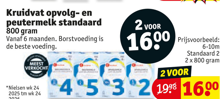 Kruidvat Huismerk   opvolgmelk, groeimelk folder aanbieding bij  Kruidvat - details