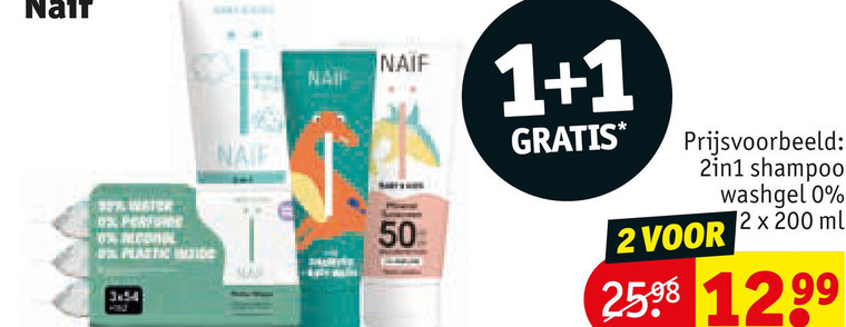 Naif   babyshampoo folder aanbieding bij  Kruidvat - details