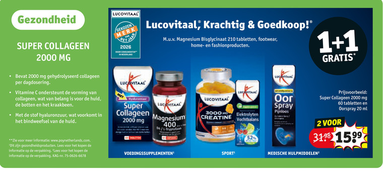 Lucovitaal   voedingssupplement folder aanbieding bij  Kruidvat - details