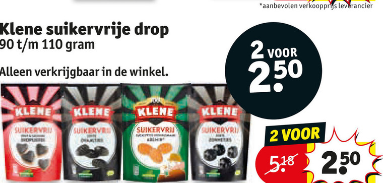 klene drop 2 90 250 suikervrije suikervrij folder aanbieding bij Kruidvat Klene drop folder aanbieding bij Kruidvat - details