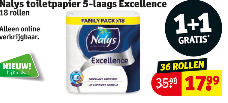 Nalys   toiletpapier folder aanbieding bij  Kruidvat - details