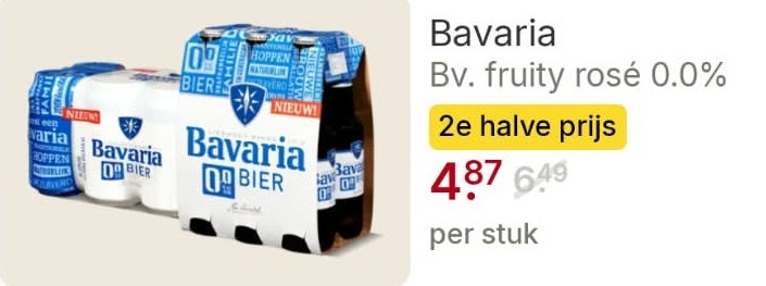 bavaria blikjes bier teen varia hoppen fruity rosee 0.0 2e halve stuk folder aanbieding bij Picnic Bavaria blikje bier folder aanbieding bij Picnic - details