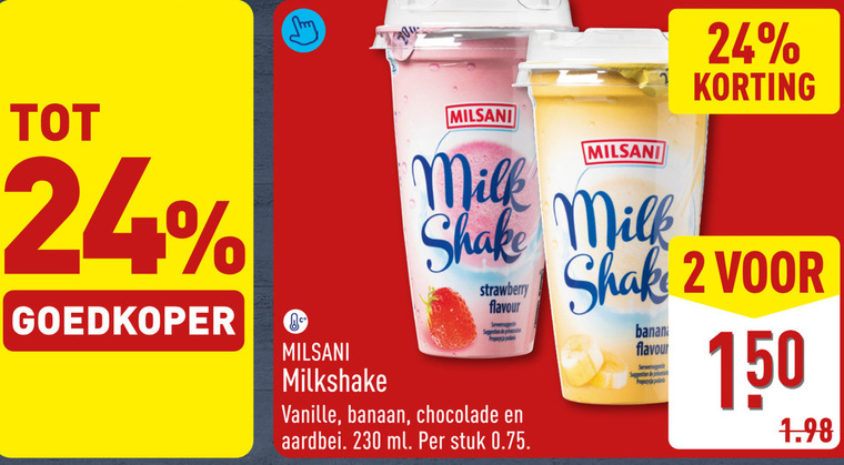 Milsani   milkshake folder aanbieding bij  Aldi - details
