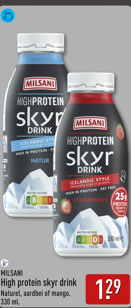 Milsani   drinkyoghurt folder aanbieding bij  Aldi - details