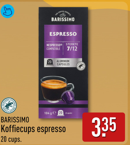 barissimo koffiecups 20 335 coffee experts espresso nespresso sterkte compatible 7 12 aluminium capsules natur cups folder aanbieding bij Aldi Barissimo koffiecups folder aanbieding bij Aldi - details