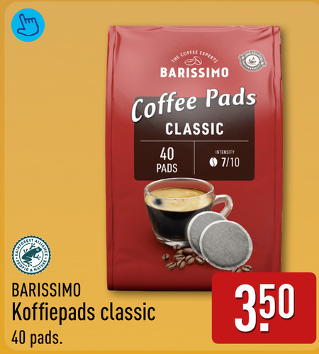 barissimo koffiepads 40 350 coffee experts pads classic intensity 7 10 people nature folder aanbieding bij Aldi Barissimo koffiepad folder aanbieding bij Aldi - details