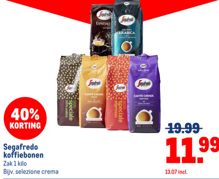 segafredo koffiebonen 1 40 100 espresso gusto creme selezione arabica aromatico caffe crema caffee dolce ricco zanetti intenso zak kilo gram folder aanbieding bij Makro Segafredo koffiebonen folder aanbieding bij Makro - details