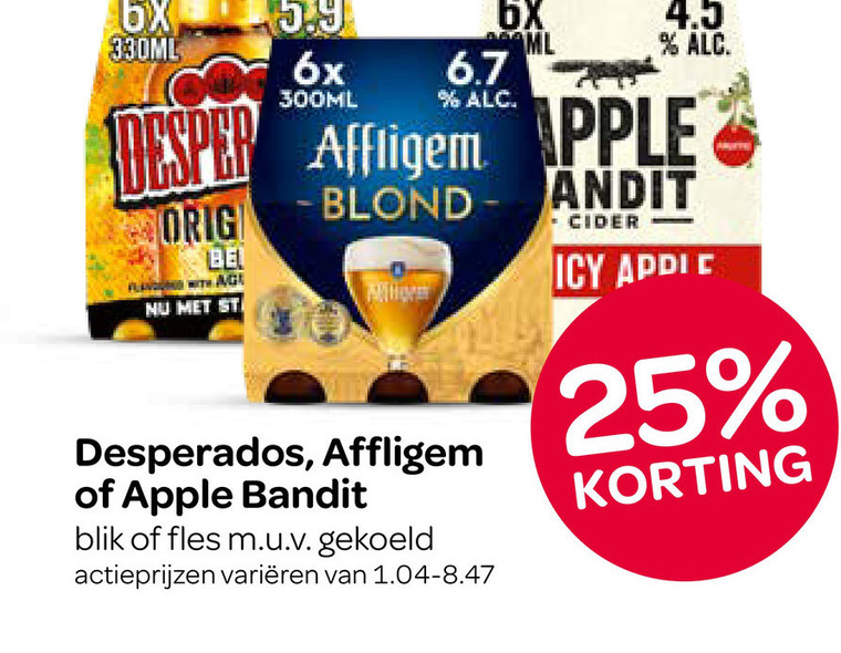 Affligem   appelcider, speciaalbier folder aanbieding bij  Spar - details