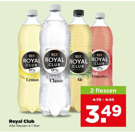 Royal Club   frisdrank folder aanbieding bij  Plus - details