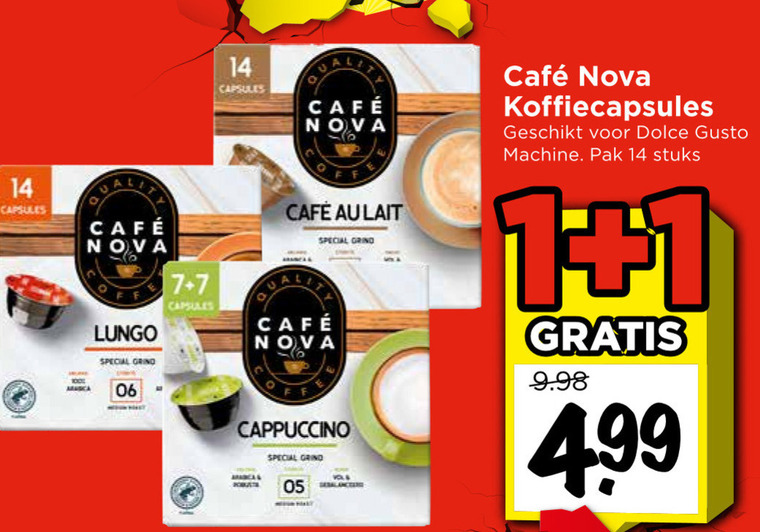 Cafe Nova   dolce gusto capsules folder aanbieding bij  Vomar - details