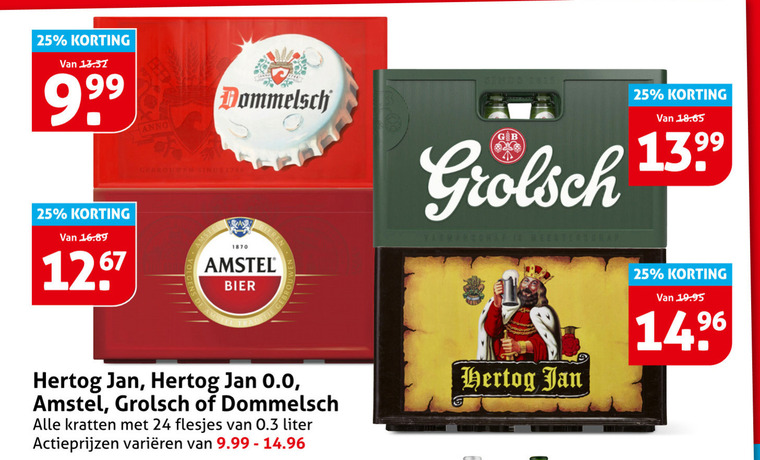 Amstel   krat bier folder aanbieding bij  Hoogvliet - details