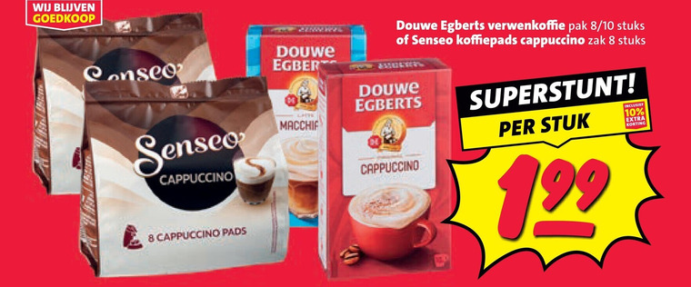 Douwe Egberts Senseo   koffiepad, oploskoffie folder aanbieding bij  Nettorama - details