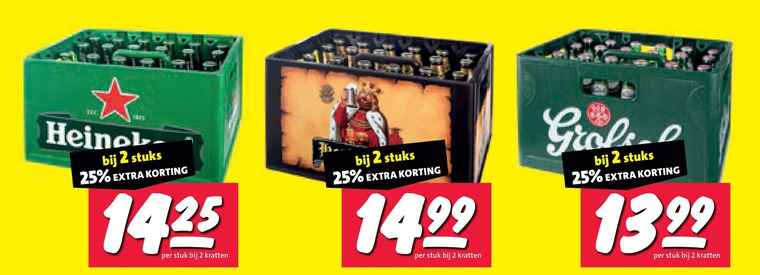heineken hertog jan grolsch krat bier 2 25 stuks stuk kratten folder aanbieding bij Nettorama Heineken krat bier folder aanbieding bij Nettorama - details