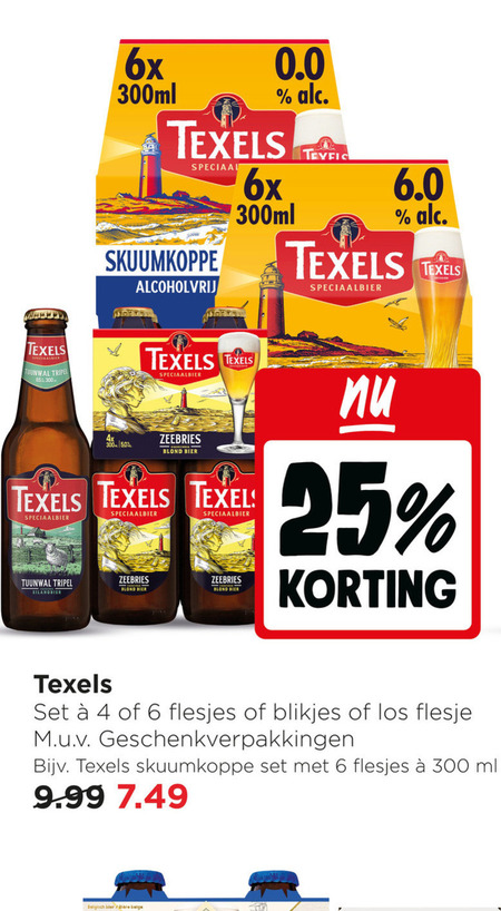 texels speciaalbieren 4 6 25 50 300 6x 300ml 0.0 skuumkoppe alcoholvrij speciaalbier tripel 4x zeebries blond bier texel blikjes flesje geschenkverpakkingen ml belgisch belge folder aanbieding bij Jumbo Texels speciaalbier folder aanbieding bij Jumbo - details