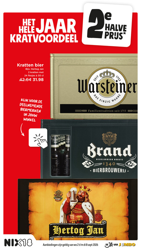 Warsteiner   krat bier folder aanbieding bij  Jumbo - details