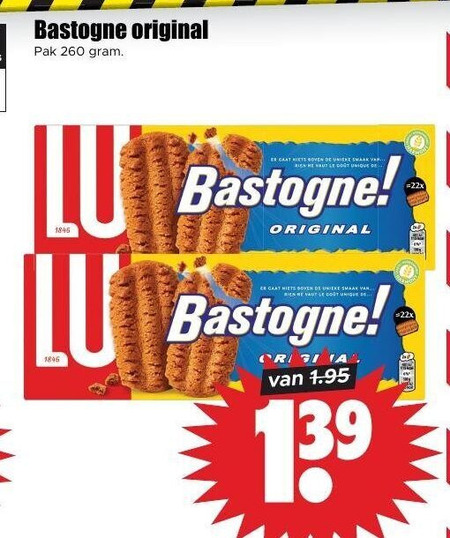 lu biscuit 22 260 bastogne original pak boven le cody unique folder aanbieding bij Dirk Lu biscuits folder aanbieding bij Dirk - details