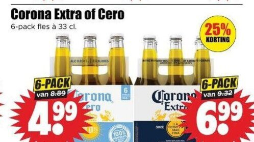 corona speciaalbieren 6 25 33 100 pack fles arona since folder aanbieding bij Dirk Corona speciaalbier folder aanbieding bij Dirk - details