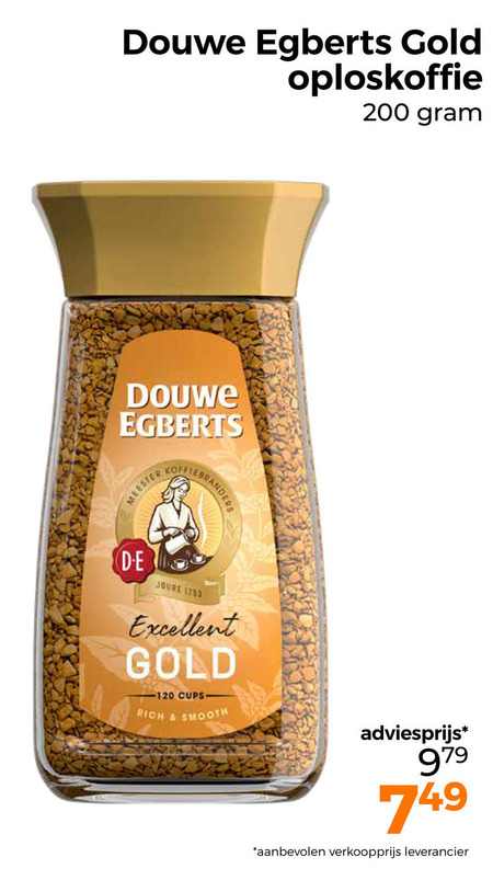 Douwe Egberts   oploskoffie folder aanbieding bij  Trekpleister - details