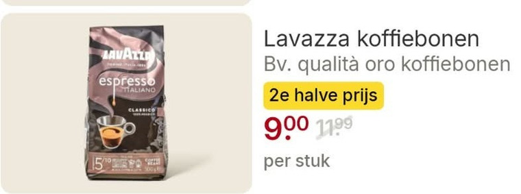 lavazza koffiebonen espresso italiano classico qualita 2e halve stuk folder aanbieding bij Picnic Lavazza koffiebonen folder aanbieding bij Picnic - details
