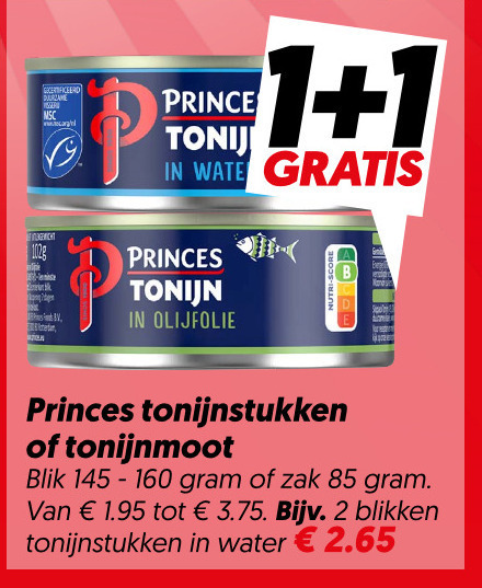 Princes   tonijn in blik folder aanbieding bij  Dekamarkt - details