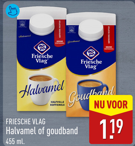 Friesche Vlag   koffiemelk folder aanbieding bij  Aldi - details