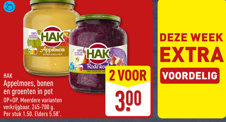 Hak   bonen, groenteconserven folder aanbieding bij  Aldi - details