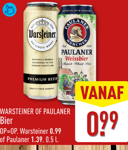 Warsteiner   blikje bier, speciaalbier folder aanbieding bij  Aldi - details