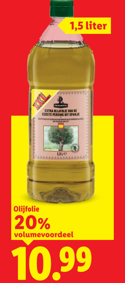 olijfolie 20 1 5 liter persing spanje volumevoordeel folder aanbieding bij Lidl