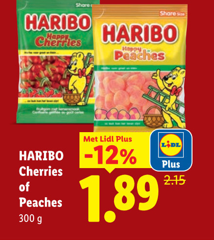 Haribo   snoep folder aanbieding bij  Lidl - details