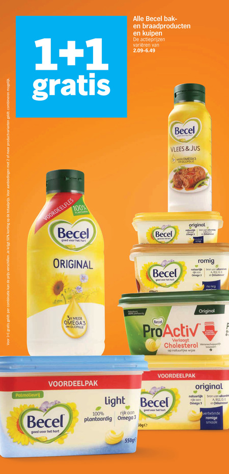 Becel   margarine, olie en vetten folder aanbieding bij  Albert&nbsp;Heijn - details
