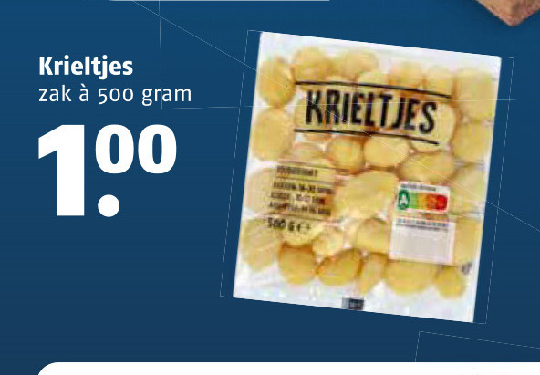 krieltjes 100 500 zak folder aanbieding bij Poiesz